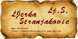 LJerka Stranjaković vizit kartica